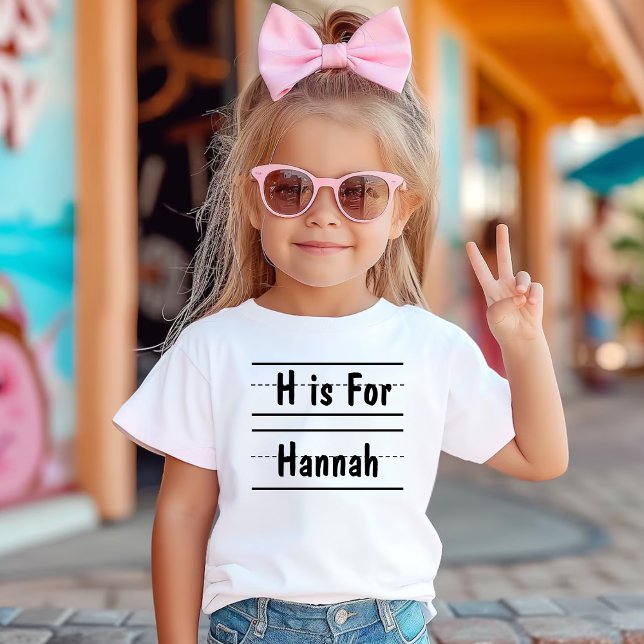 Custom Alphabet Name First Day of Pre School Gift T-Shirt (Creator Uploaded)