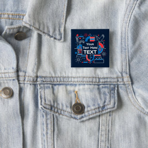 Custom America’s 250th anniversary 15 Cm Square Badge