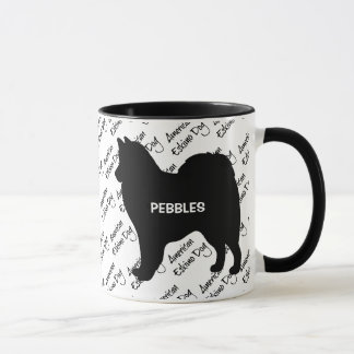 CUSTOM American Eskimo Dog Silhouette Mug