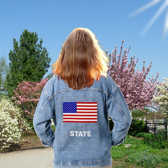 Custom American Flag Denim Jacket (Creator Uploaded)