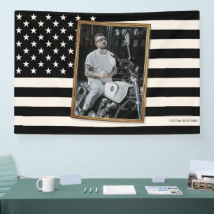Custom American Flag with Your Photo, USA Decor Banner