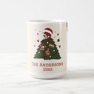 Custom American Football Christmas Coffee Mug