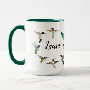 Custom American Hummingbirds Two-Tone Coffee Mug