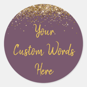 Custom Amethyst Customised Birthday Party Favour Classic Round Sticker