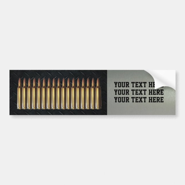 Custom Ammo Bullet Hunting Gun Bumper Sticker (Front)