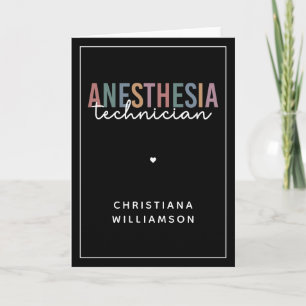 Custom Anaesthesia Technician Retro Anaesthetic Te Card