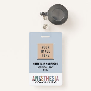 Custom Anaesthesia Technician Retro Anaesthetic Te ID Badge