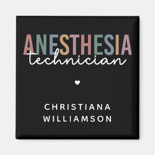 Custom Anaesthesia Technician Retro Anaesthetic Te Magnet
