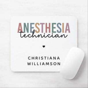 Custom Anaesthesia Technician Retro Anaesthetic Te Mouse Pad