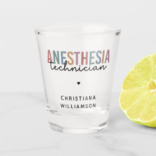 Custom Anaesthesia Technician Retro Anaesthetic Te Shot Glass