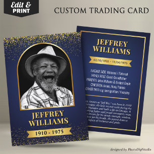 Custom Ancestor Trading Card, Family Heritage Card