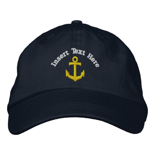 Custom Anchor Embroidered Hat (Front)