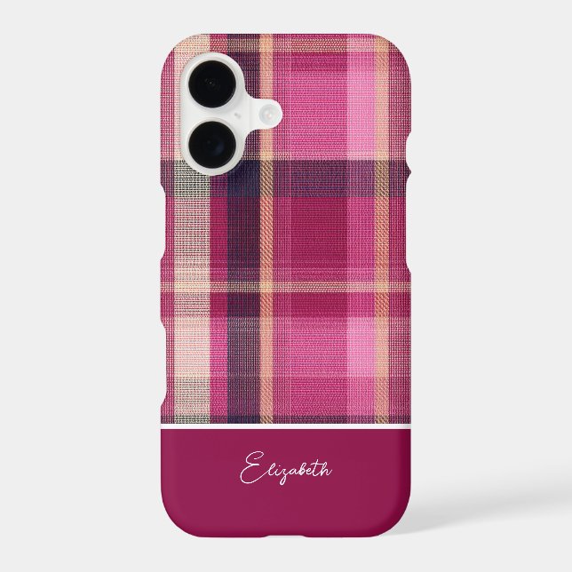 Custom and Cozy Winter Gingham Plaid Pattern (Back)