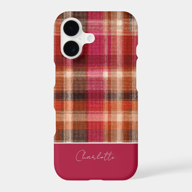 Custom and Cozy Winter Gingham Plaid Pattern (Back)