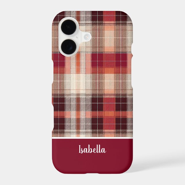 Custom and Cozy Winter Gingham Plaid Pattern (Back)