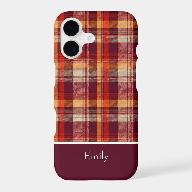 Custom and Cozy Winter Gingham Plaid Pattern (Back)
