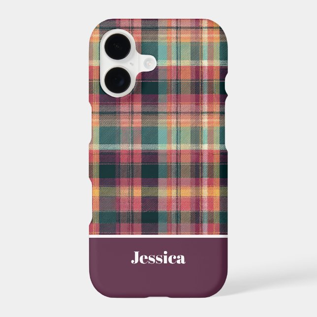 Custom and Cozy Winter Gingham Plaid Pattern (Back)
