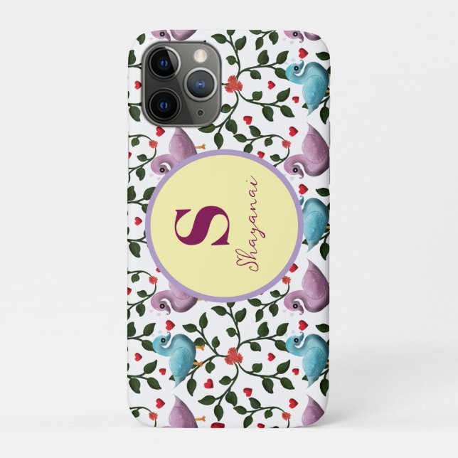 Custom and personalised birds pattern  Case-Mate iPhone case (Back)