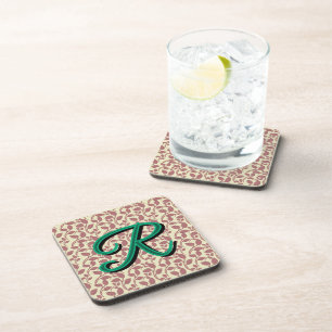 Custom and personalised botanical pattern  coaster