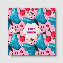 Custom and personalised cherry butterfly gift