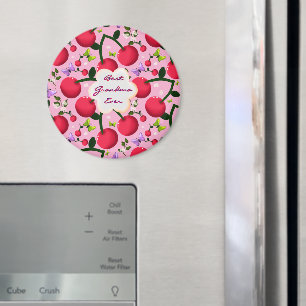 Custom and personalised cherry butterfly gift magnet