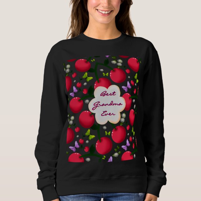 Custom and personalised cherry butterfly gift  sweatshirt (Front)