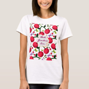Custom and personalised cherry butterfly gift T-Shirt