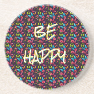 Custom and personalised Colourful Butterfly Coaster