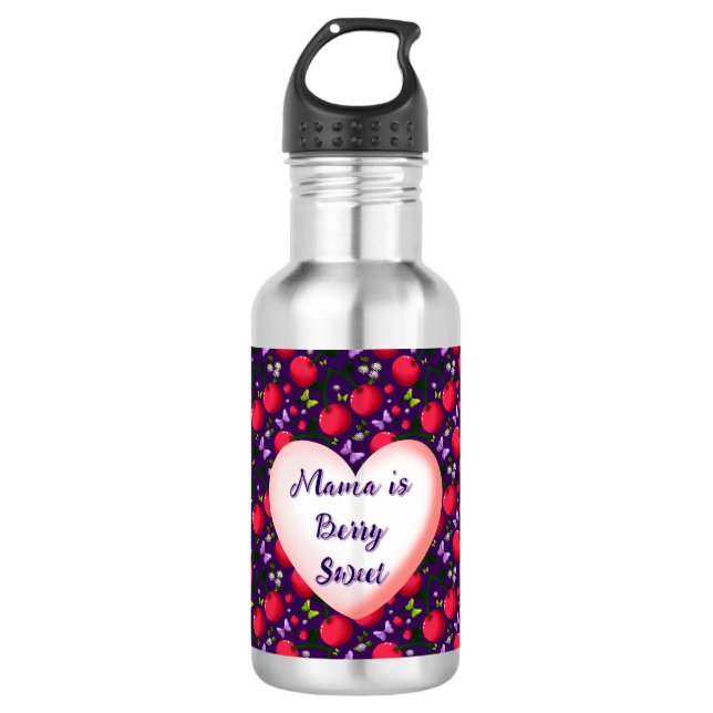 Custom and personalised Cute Cherry Butterfly  532 Ml Water Bottle (Front)