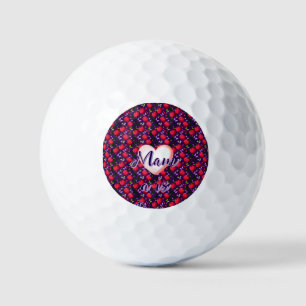 Custom and personalised Cute Cherry Butterfly Golf Balls