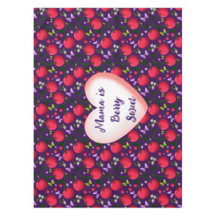 Custom and personalised Cute Cherry Butterfly Tablecloth