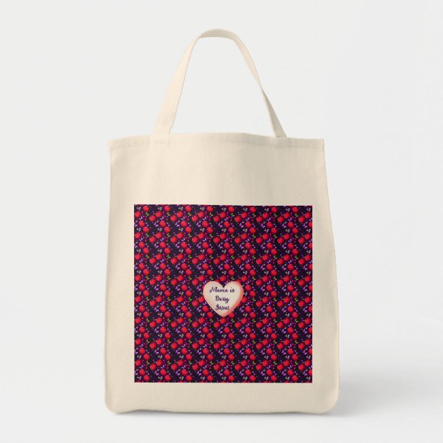 Custom and personalised Cute Cherry Butterfly  Tote Bag (Front)
