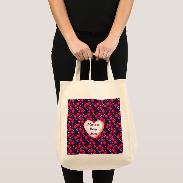 Custom and personalised Cute Cherry Butterfly  Tote Bag (Front (Product))