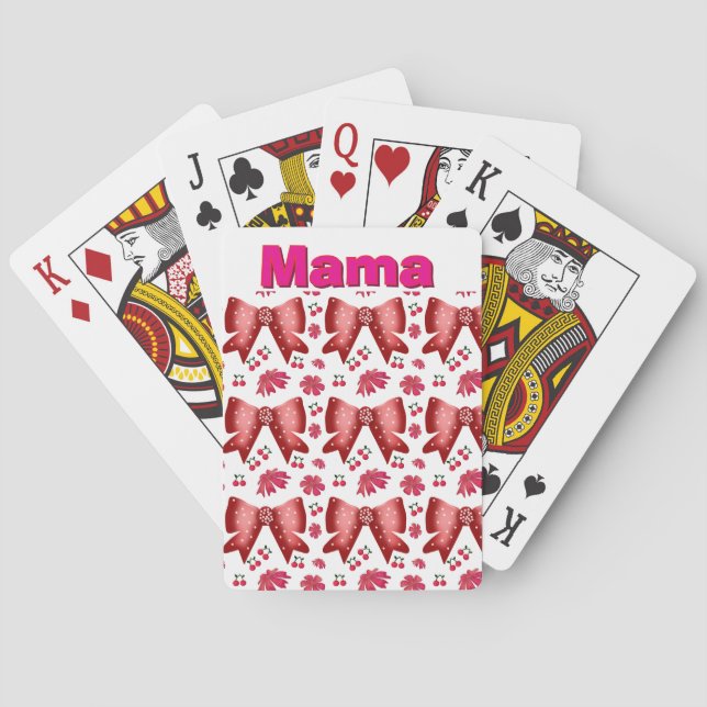 Custom and personalised Cute Coquette Gift Playing Cards (Back)