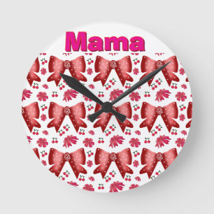 Custom and personalised Cute Coquette Gift Round Clock