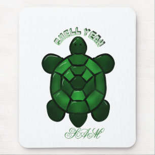 Custom and personalised Cute Turtle Mouse Pad