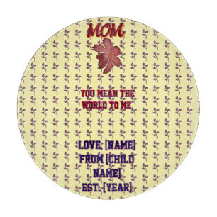 Custom and personalised family quote gift cutting board