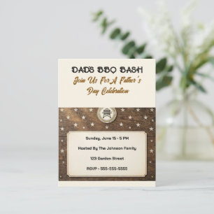 Custom and personalised Father's Day Invitation Postcard