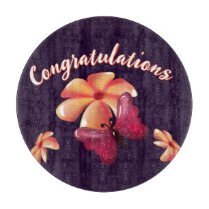 Custom and personalised floral Butterfly Pattern  Cutting Board