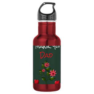 Custom and personalised floral gift 532 ml water bottle