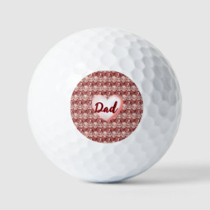 Custom and personalised floral gift for Father Golf Balls
