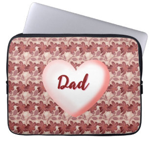 Custom and personalised floral gift for Father Laptop Sleeve