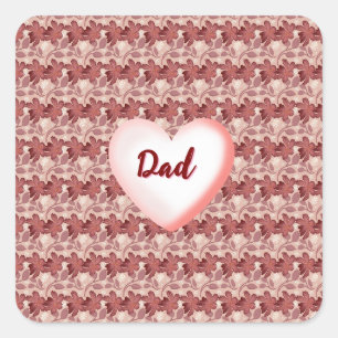 Custom and personalised floral gift for Father  Square Sticker