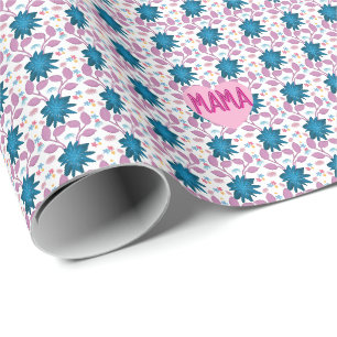 Custom and personalised floral gift for Mum Wrapping Paper