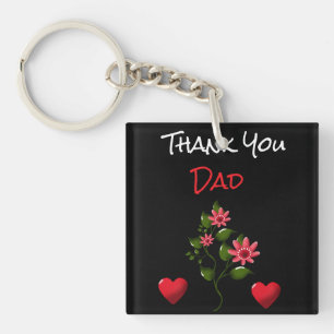 Custom and personalised floral gift key ring