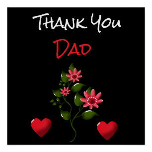 Custom and personalised floral gift poster