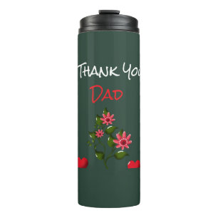 Custom and personalised floral gift thermal tumbler