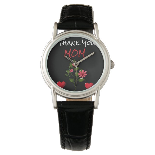 Custom and personalised floral gift  watch (Front)