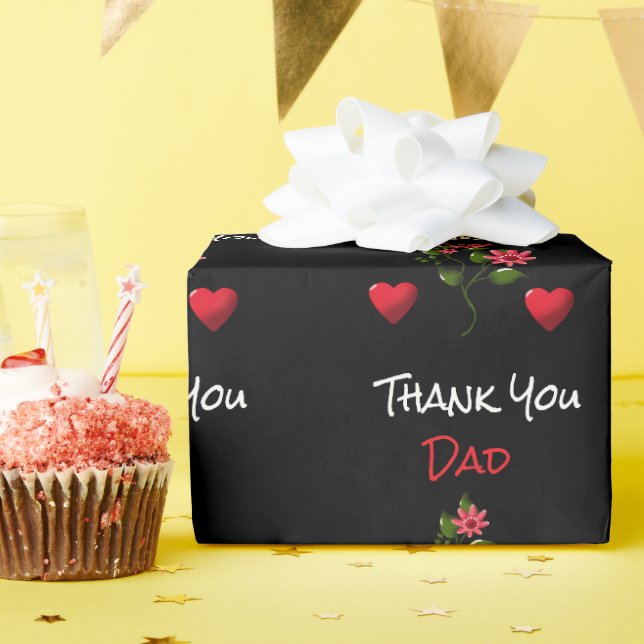Custom and personalised floral gift  wrapping paper (Birthday Party)