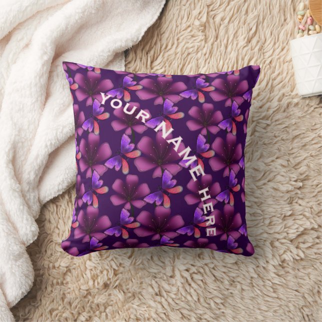 Custom and personalised floral Spiral Notebook Cushion (Blanket)